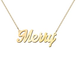 Personalised Name Necklace in 18K Gold Plated Silver with Emerald