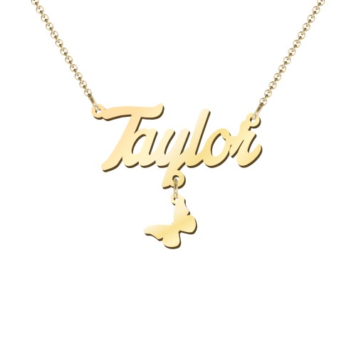 Personalised Name Necklace – 18K Gold Plated Silver