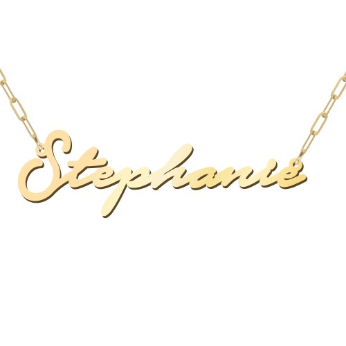 Personalised Name Necklace – 18K Gold Plated Silver