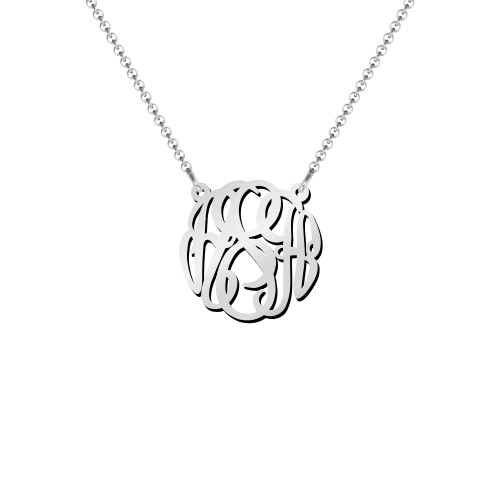 Monogram Name Pendant – Sterling Silver