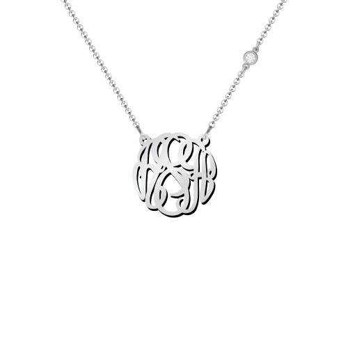 Monogram Name Pendant – Sterling Silver