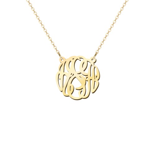 Monogram Name Pendant – 9kt Yellow Gold