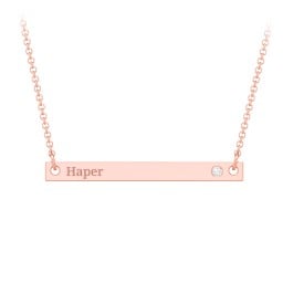 Birthstone Name Bar Pendant