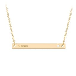 Birthstone Name Bar Pendant