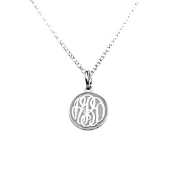 Embossed Monogram Pendant