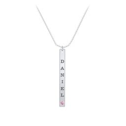 Multi Vertical Birthstone Bar Pendant - 1 Bar