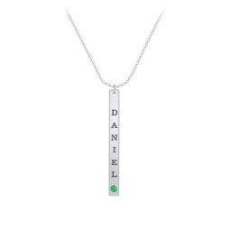 Multi Vertical Birthstone Bar Pendant - 1 Bar