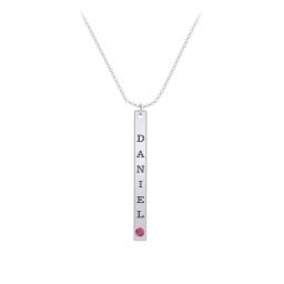 Multi Vertical Birthstone Bar Pendant - 1 Bar