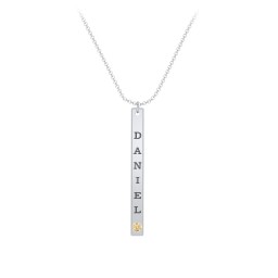 Multi Vertical Birthstone Bar Pendant - 1 Bar