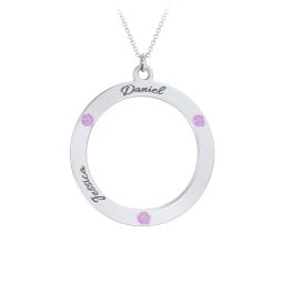 Circle Birthstone Pendant