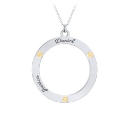 Circle Birthstone Pendant
