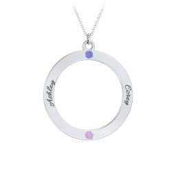 Circle Birthstone Pendant
