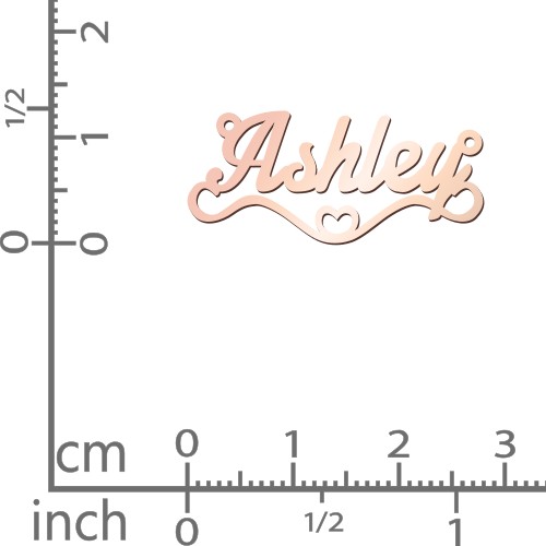 Stylized Name Necklace – 9kt Rose Gold