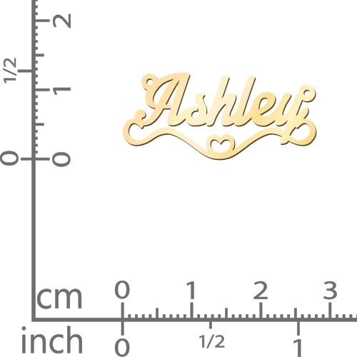 Stylized Name Necklace – 18K Gold Plated Silver