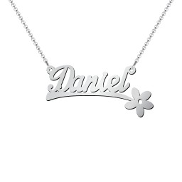 Stylized Name Necklace in 925 Sterling Silver