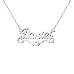 Stylized Name Necklace in 925 Sterling Silver