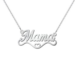 Stylized Name Necklace in 925 Sterling Silver