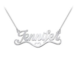 Stylized Name Necklace in 925 Sterling Silver