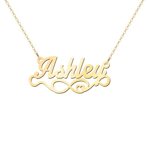 Stylized Name Necklace – 9kt Yellow Gold
