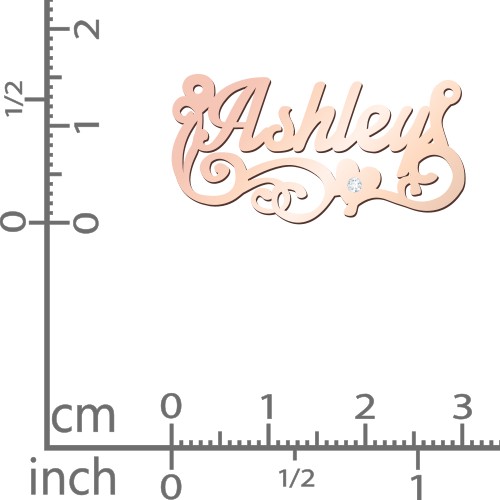 Lots of Love Name Necklace – 9kt Rose Gold with Diamond