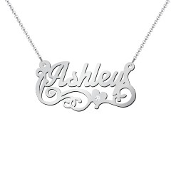 Lots of Love Name Necklace – Sterling Silver with White Premium Zirconia