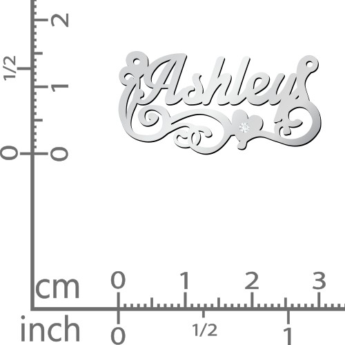 Lots of Love Name Necklace – Sterling Silver with White Premium Zirconia