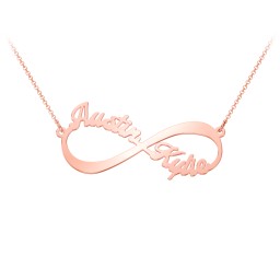Infinite Love Name Necklace in 9K Solid Rose Gold