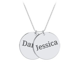 Engravable Name 2 Disc Pendant