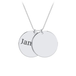 Engravable Name 2 Disc Pendant