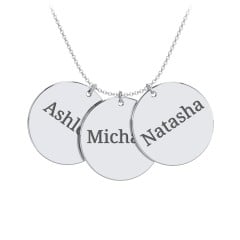 Engravable Name 3 Disc Pendant