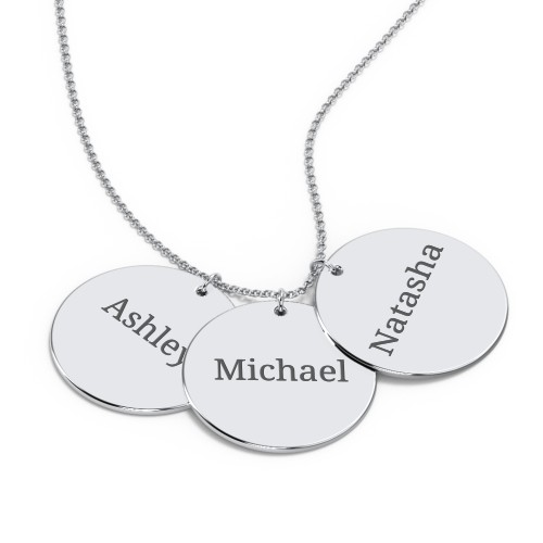 Engravable Name 3 Disc Pendant