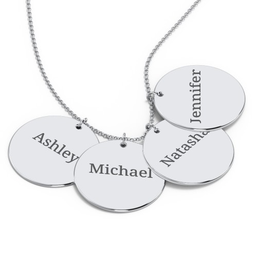 Engravable Name 4 Disc Pendant