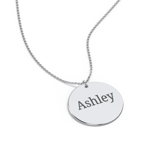 Charmed Name Disc Pendant – Sterling Silver