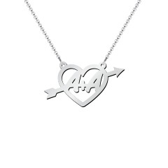 First Love Initial Heart Necklace – 18K Gold Plated Silver