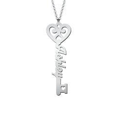 Key To True Love Name Necklace