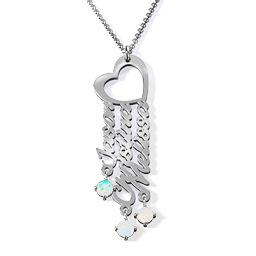 A Mother's Dream Name Necklace in 925 Sterling Silver with Opal
