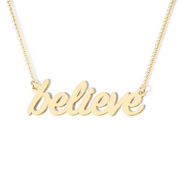 Always Believe Necklace in 9K Solid Yellow Gold