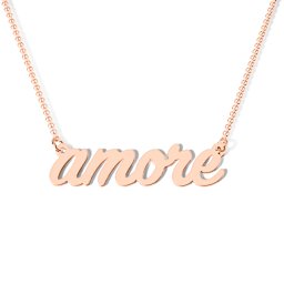 It's Amore Necklace in 9K Solid Rose Gold