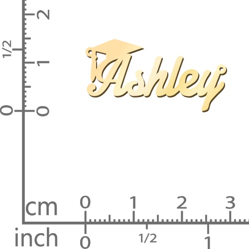 Graduation Name Necklace – 18K Gold Plated Silver