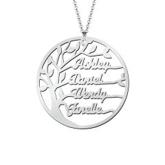 Family Tree Cutout Necklace