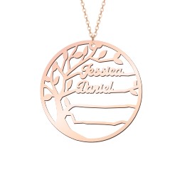 Family Tree Cutout Necklace