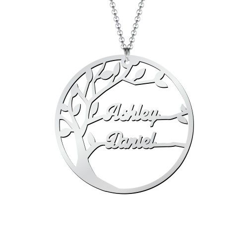 Family Tree Cutout Necklace