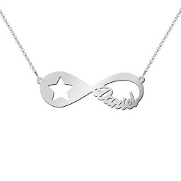 Star Light, Star Bright Infinity Name Necklace