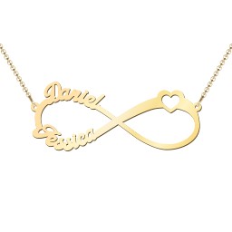 Love to Infinity Pendant in 18K Gold Plated Silver
