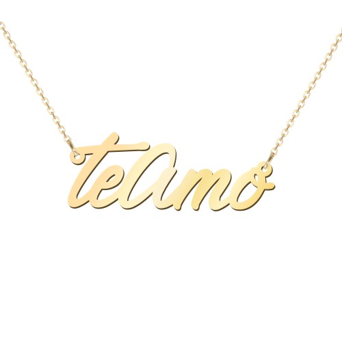 Te Amo Pendant – 9kt Yellow Gold