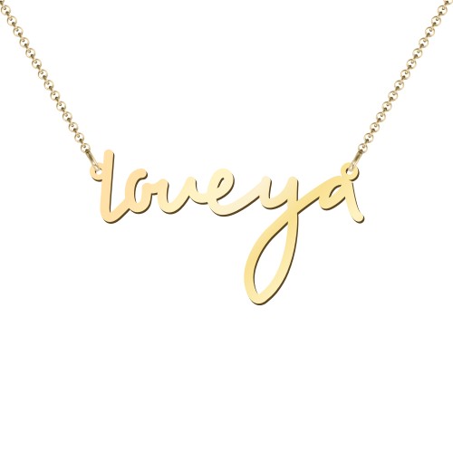 Love Ya Necklace – 18K Gold Plated Silver