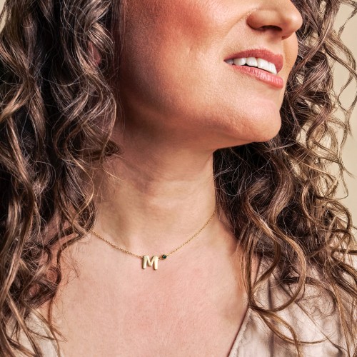 Initial Letter Necklace – Sterling Silver