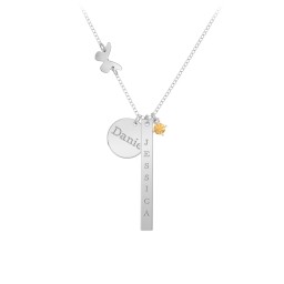 Milestone Necklace with Butterfly Charm