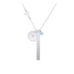 Milestone Necklace with Cross Charm
