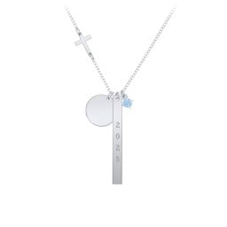 Milestone Necklace with Cross Charm